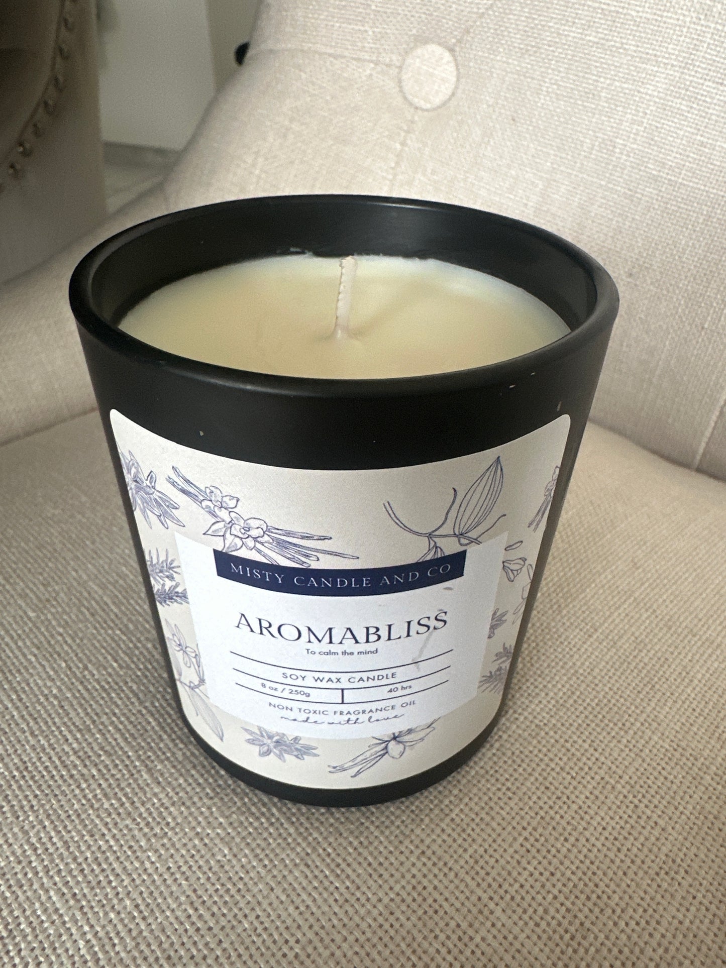 8oz Natural Coconut Soy Wax Candle