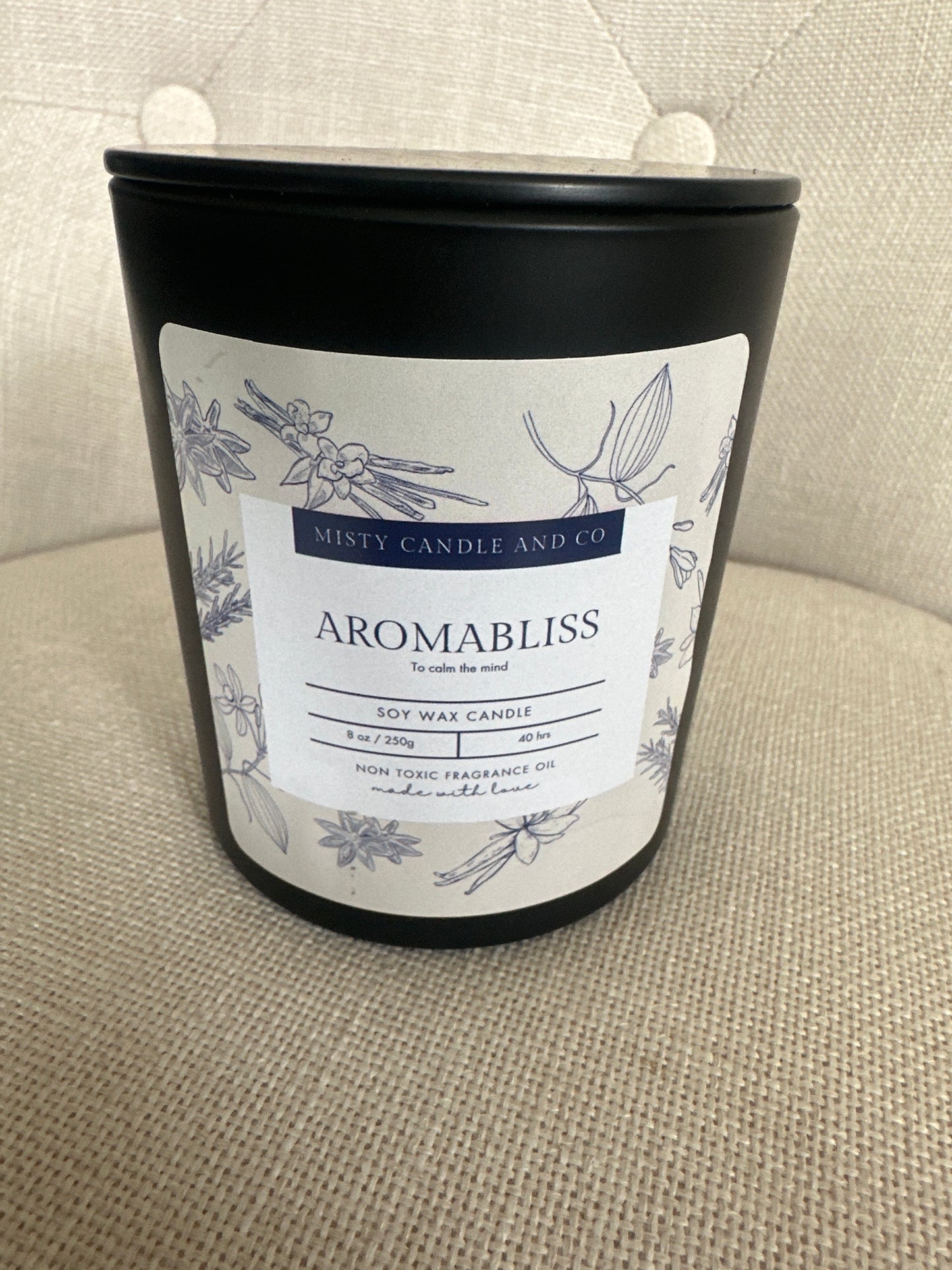8oz Natural Coconut Soy Wax Candle